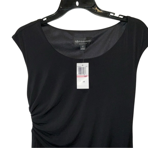 Connected Petite Black Ruched Dress - Size 10P (NWT) - Picture 2 of 4
